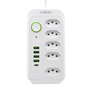 Cabo Extensão 5m Power Trio: Tomadas, USB e Tipo-C com Proteção Avançada