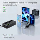 Cabo Extensão 5m Power Trio: Tomadas, USB e Tipo-C com Proteção Avançada